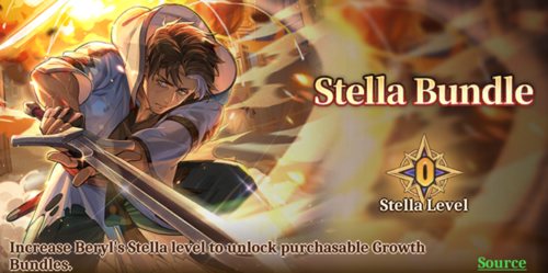 Stella Bundle: Increase Beryl's Stella level to unlock purchasable Growth Bundles.