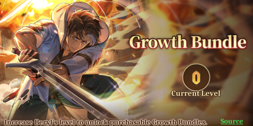 Growth Bundle: Increase Beryl's level to unlock purchasable Growth Bundles.